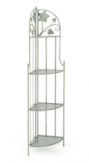 Scaffale Angolare 48x35x165,5 cm Harriet in Acciaio Salvia