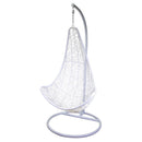 Dondolo Pensile da Giardino 82x65xh124 cm con Cuscini Rialto Bianco