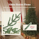 Albero di Natale Artificiale 210 cm 2942 Rami Realistici Base in Metallo Verde      