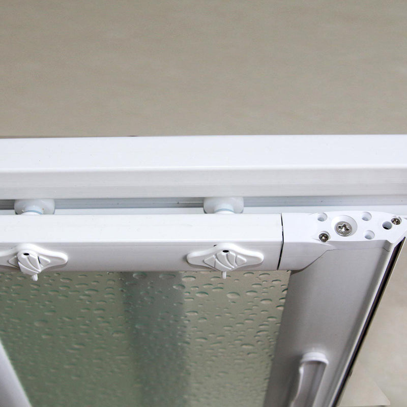 Sopravasca Angolare 2 Lati 2 Ante Scorrevoli in PVC H150 cm Dorini Bianca Varie Misure