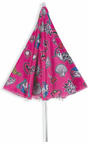 Set 2 Sedie Mare Spiaggine Pieghevoli per Bambini con Ombrello Soriani Oxford Glamour