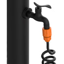 Fontana da Giardino in Alluminio Tubo 7,5 m e Pistola a Spruzzo con 8 Getti Sined Alu Nero 