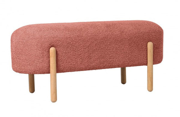 Panca 108x41,5x48 cm Dalia in Bouclè Rosa Antico acquista