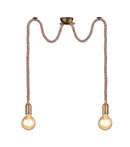 Lampada a Sospensione da Interno  E27 in Metallo Ottone Invecchiato