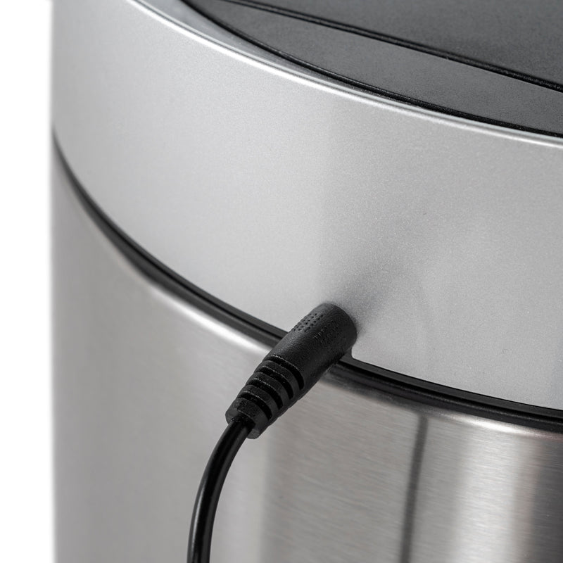 Pattumiera Rotonda Ø25x42 cm Apertura Automatica in Acciaio Emuca