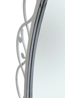 Specchio Oval Argento 60x2,5x110 cm in Ferro e MDF Argento