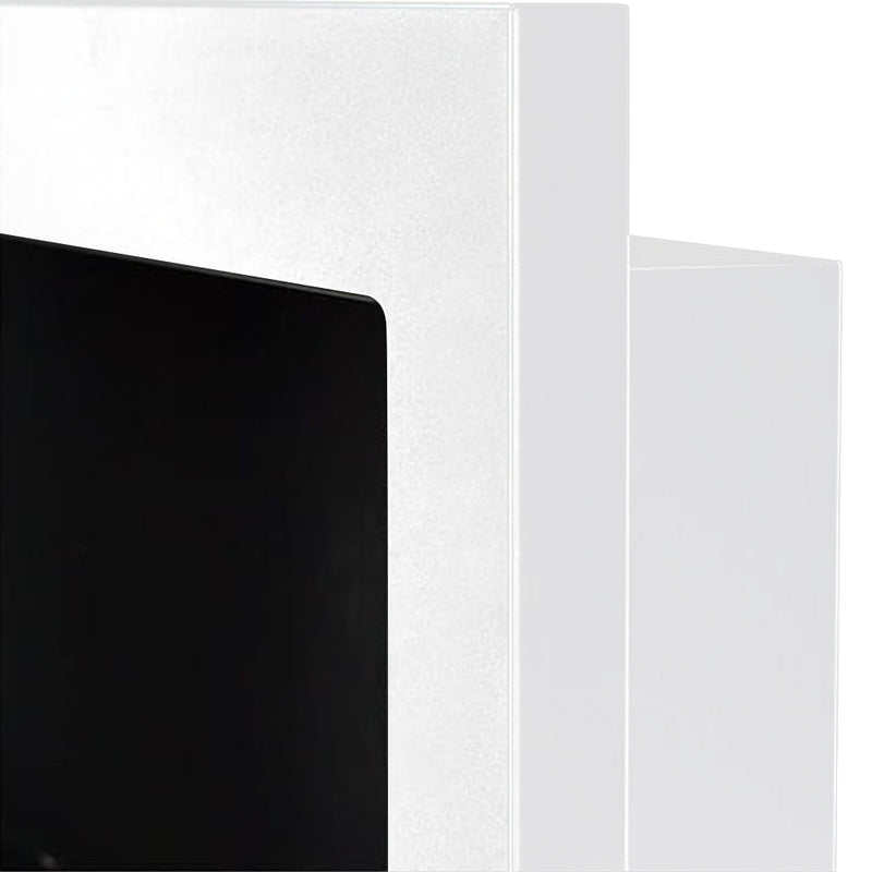 Camino a Bioetanolo da Parete o Incasso 90x12x40 cm Lucca Bianco      