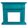 Cornice da Pavimento per Inserto Camino Elettrico 114x28,2x102,2 cm in MDF Sined Caldera Turchese