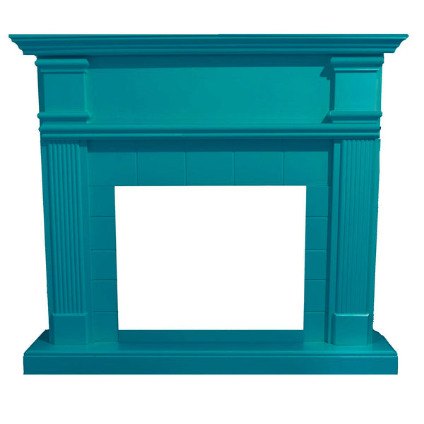 Cornice da Pavimento per Inserto Camino Elettrico 114x28,2x102,2 cm in MDF Sined Caldera Turchese online
