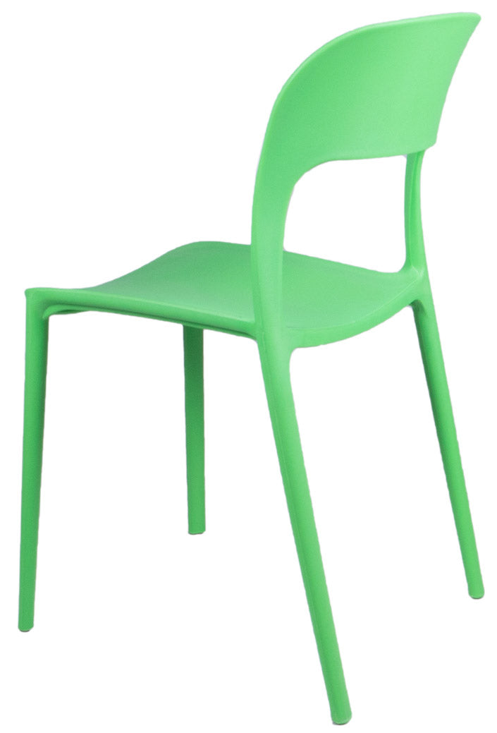 Set 4 Sedie da Giardino in Polipropilene Vandi Verdi