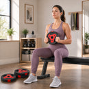 Dischi Palestra Set 4 con Maniglie 20 kg e Foro 2,5 cm in PP e Cemento      