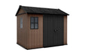 Casetta Box da Giardino 230x287x246 cm Newton Plus 759/975 Doppia Opzione Montaggio in Resina Evotech+ Nero      