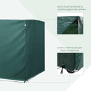 Telo Copertura per Dondolo e Mobili da Giardino Impermeabile Verde 215x155x150 cm 