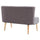 2-Sitzer-Sofa im nordischen Stil, hellgrau, 117 x 56,5 x 77 cm