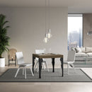 Tavolo Allungabile 90-246x90x77 cm Paxon Tortora Telaio Antracite 