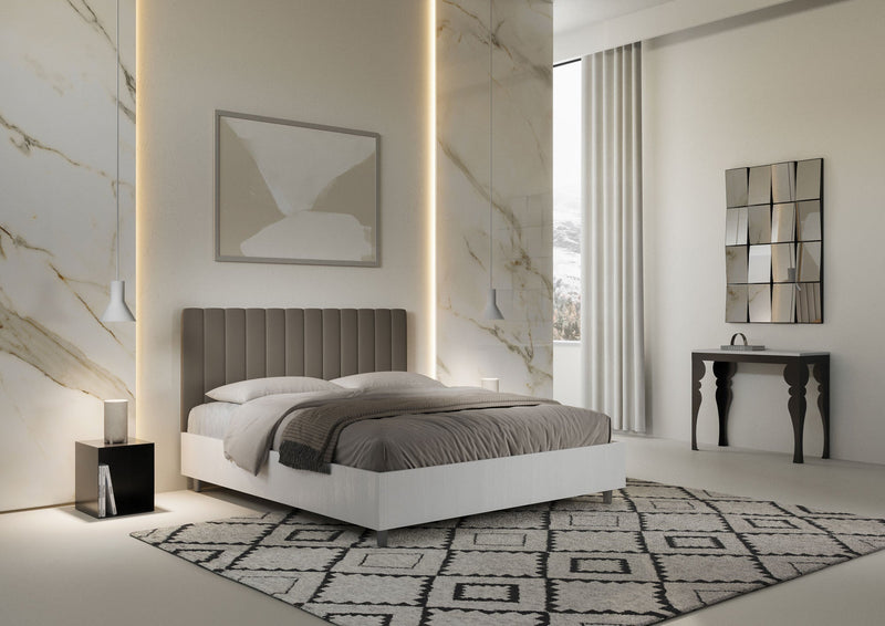 Letto Matrimoniale Kaia Cappuccino Varie Misure