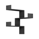 Libreria Angolare 90x22x60 cm in MDF Luksa Antracite