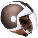 Casco Demi-Jet per Scooter Visiera Lunga CGM Positano 107V Marrone Opaco XS - (53-54 cm)