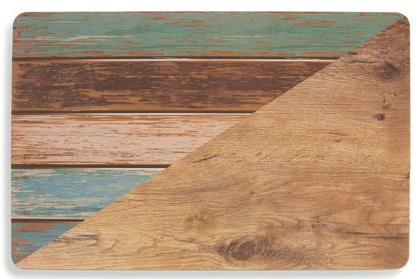 sconto Set mit 6 rechteckigen Tischsets Double Face Villa d'Este Home Tivoli Holz