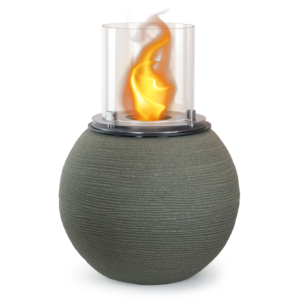 acquista Camino a Bioetanolo Braciere da Pavimento Ø40xh54 cm per Interno ed Esterno Botticelli Verde Salvia