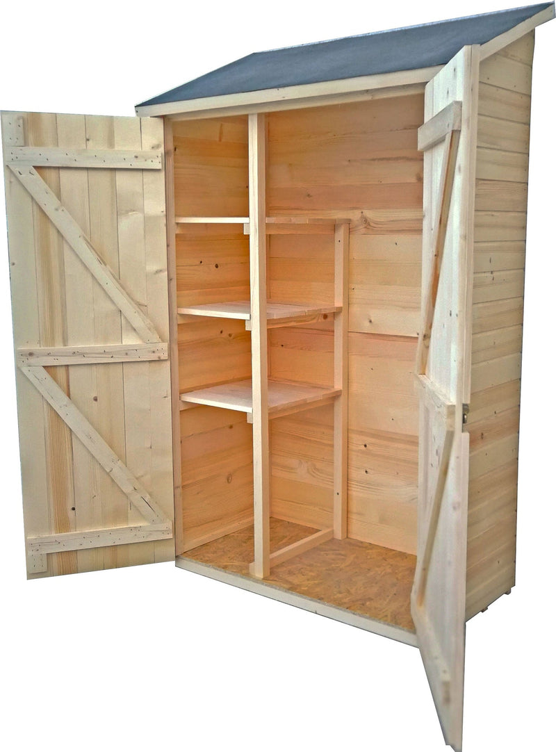 Casetta Box da Giardino 1,2x0,6 m con Pavimento in Legno Picea Massello 16mm Eden