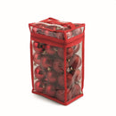 Set 30 Palle di Natale Ø6 cm in Plastica con Borsa Rosso