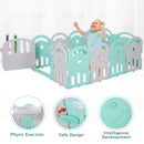 Box Recinto Attività per Bambini 162x122x63 cm  Grigio e Azzurro