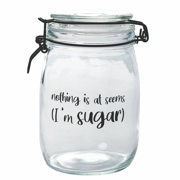 Krug mit Schrift Ø10,8x17,3 cm aus Glas mit Metallverschluss Villa d'Este Home Tivoli sconto