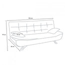 Divano Letto 190x83x93 cm in Microfibra Nero