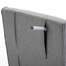 Poltrona Letto Singolo con Schienale Regolabile a 5 Livelli e Cuscino 65x69x80 cm in Tessuto Grigio Chiaro