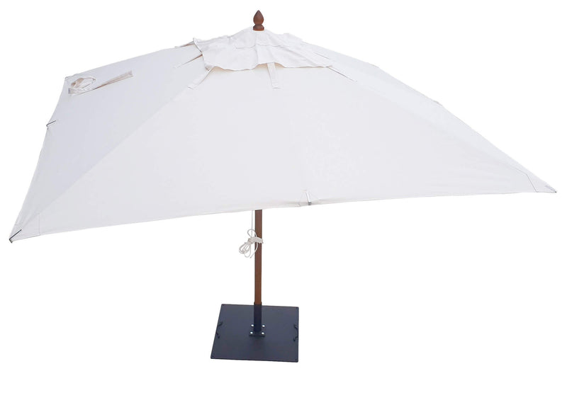 Ombrellone da Giardino 4x4 m Palo Ø60 mm in Legno Telo in Acrilico Danieli Bangkok Ecrù