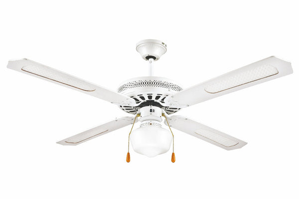 acquista Deckenventilator mit 4 Flügeln und Lampe Ø130cm 3 Speed ​​​​Kooper Windy White