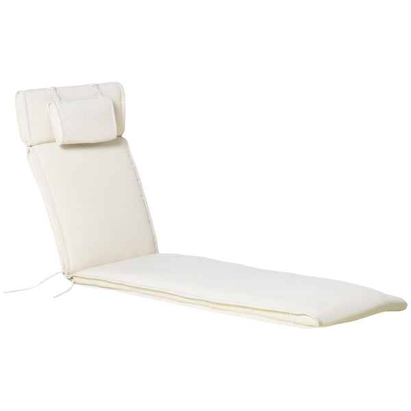 Kissen für Gartenliege Cremeweiß 198x53x5 cm prezzo