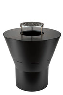 Barbecue a Legna Ø80x78 cm Azalea in Acciaio Nero Alta Temperatura