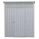 Casetta Box da Giardino 198,6x196,5x229 cm in Acciaio Zincato Grigio