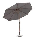 Ombrellone da Giardino con Snodo 8 Stecche Ø300x246h cm Telo in Poliestere Palinuro Naturale e Grigio