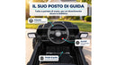 Macchina Elettrica per Bambini Licenza Jeep Wrangler Rubicon 12V con Sedili in Pelle e Telecomando Nero 