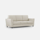Divano 3 Posti 212x85x85 cm Yasel in Tessuto Latte