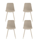 Set 4 Sedie Cover 50x58x85 cm in Polipropilene Beige       
