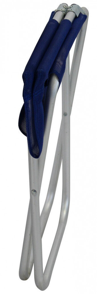 Sgabello Pieghevole 41x38x75 h cm in Alluminio e Textilene Blu