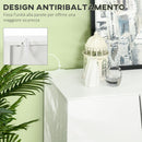 Mobile Multiuso 4 Ante 150x40x88 cm in Truciolato Bianco