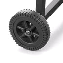 Barbecue a Carbonella 83x49x90 cm 2 Griglie di Cottura e Struttura con Ruote in Acciaio Nero      