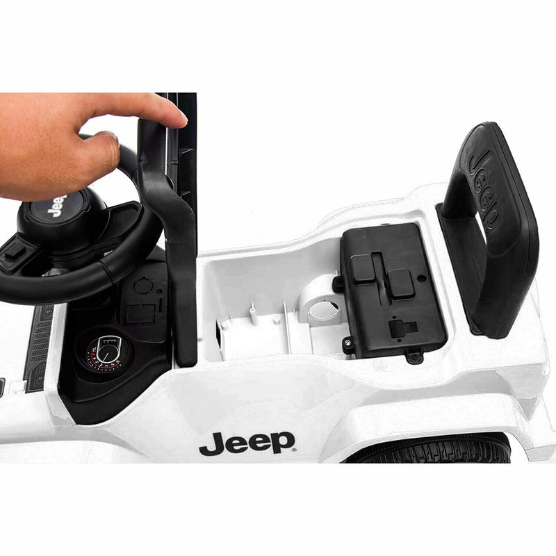 Macchina Cavalcabile per Bambini con Licenza Jeep Rubicon Bianca