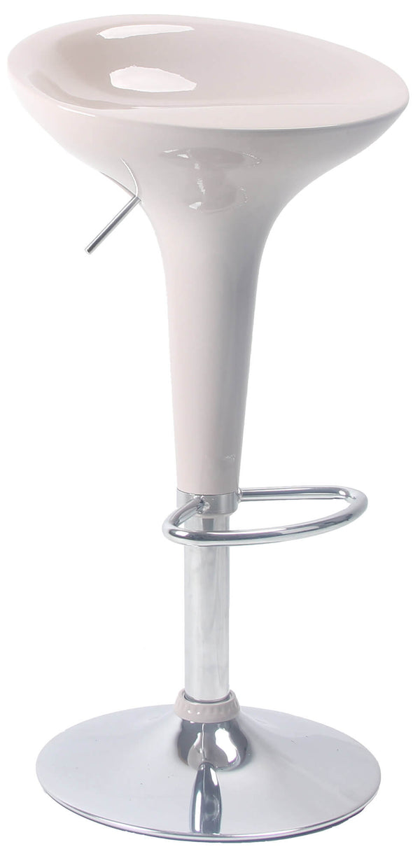 Motti Boston Beige glänzender ABS-Hocker mit Gasdruckfeder und Drehsitz prezzo