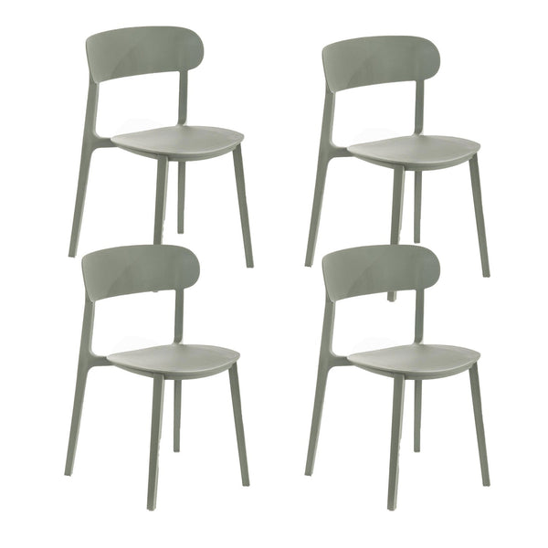 Set 4 Sedie 48x52xH77,5 cm in Polipropilene Cindy Grigio chiaro online