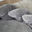 Cuccia per Cani e Gatti Imbottito e Lavabile con Cuscino Separato 55x14 cm Grigio 