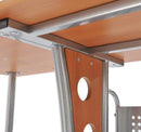 Scrivania da Ufficio ad Angolo Porta PC in Legno Marrone 