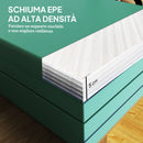 Tappeto Fitness Pieghevole 180x60x5 cm in Schiuma ad Alta Densità in Plastica ed EPE Verde e Viola  