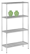 Scaffale in Acciaio Cromato 4 Piani 90x35x160 cm Fumer Iron Big