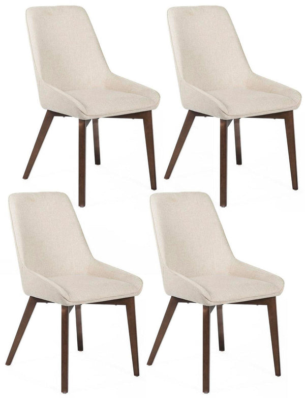 prezzo Set 4 Sedie 62x49,5xH87 cm in Tessuto Vera Beige